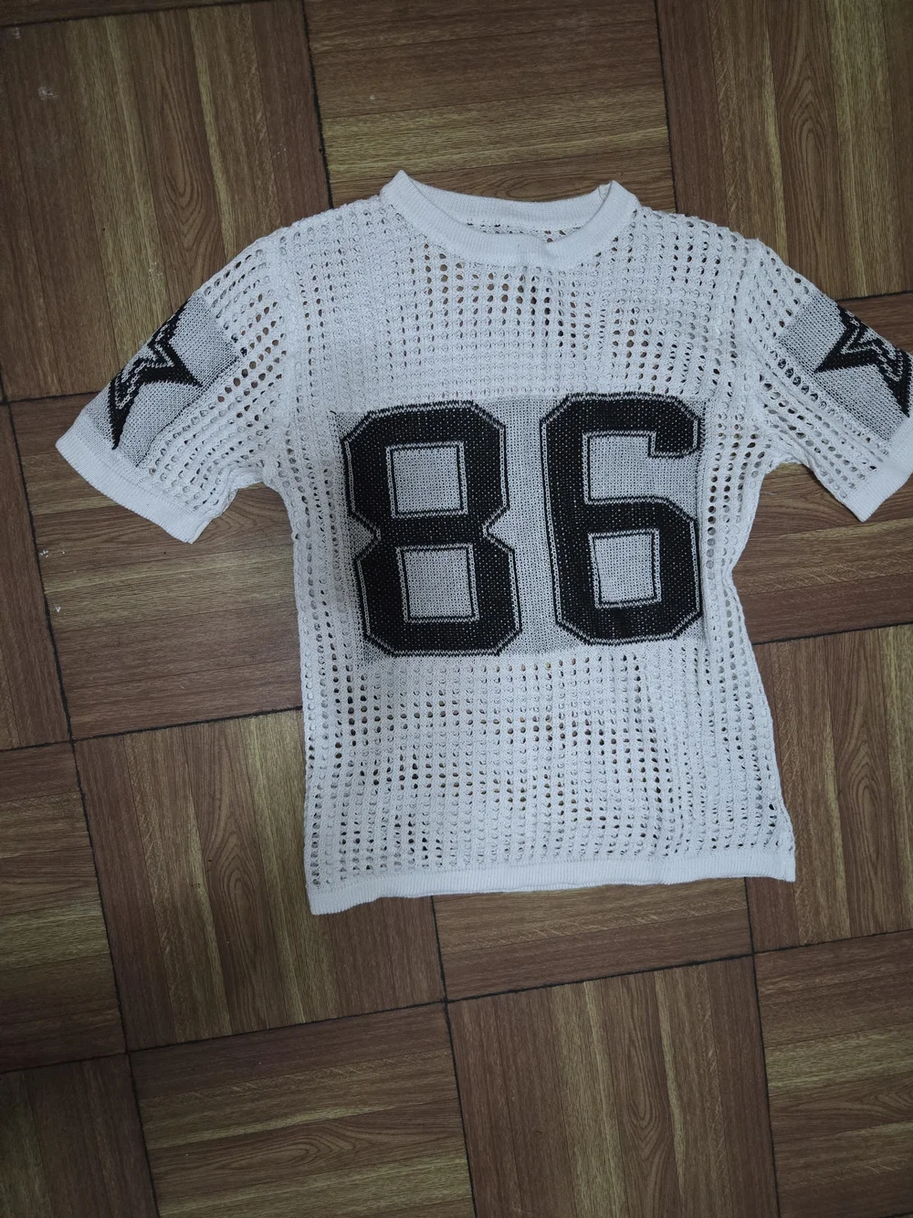 White Knit Jersey Top - Picture 1 of 2